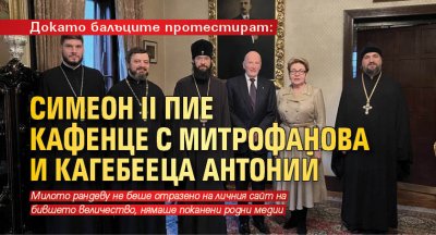Бившият премиер Симеон Сакскобургготски посрещна в двореца Врана руския митрополит