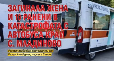 Загинала жена и 10 ранени в катастрофата с автобуса край с. Младиново