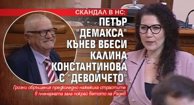 СКАНДАЛ В НС: Петър "Демакса" Кънев вбеси Калина Константинова с "девойчето"