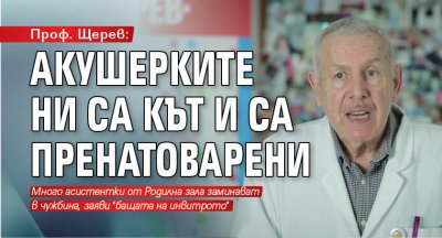 Проф. Щерев: Акушерките ни са кът и са пренатоварени 