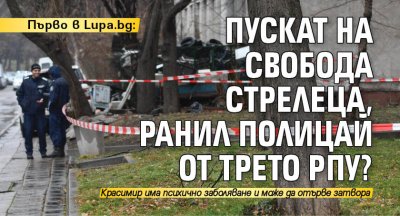 Първо в Lupa.bg: Пускат на свобода стрелеца, ранил полицай от Трето РПУ?