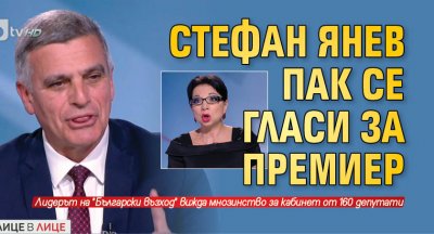 Стефан Янев отново би застанал на поста министър председател ако вземе