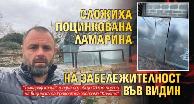 Сложиха поцинкована ламарина на забележителност във Видин