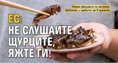 ЕС: Не слушайте щурците, яжте ги!