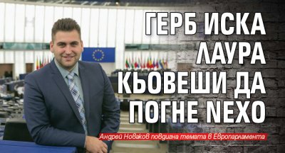 Андрей НоваковАндрей Новаков призова Европейската прокуратура на Лаура Кьовеши да