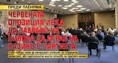 ПРЕДИ ПЛЕНУМА: Червената опозиция иска да забрани на Нинова да играе на казино с партията