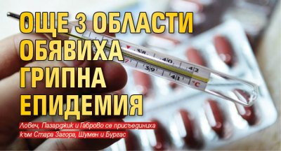 Oще 3 области обявиха грипна епидемия