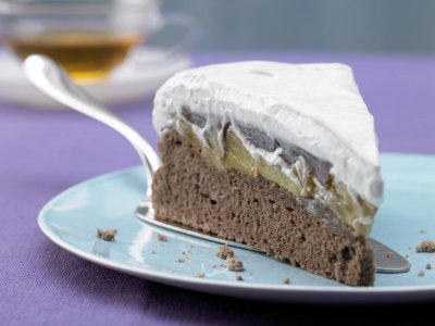 Шоко дюлева торта с млечен крем
