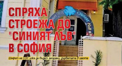 СОС спря строежа до ресторант Синия лъв в София Проектът