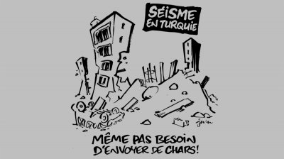 Френското сатирично списание Шарли Ебдо предизвика възмущение след карикатура във