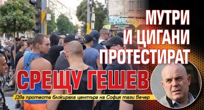 Мутри и цигани протестират срещу Гешев