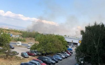 Пожар в София между "Младост" и "Горубляне"