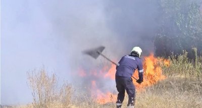Пожар в коритото на Марица задими Пазарджик