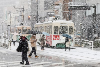 Обилен снеговалеж в голяма част от Япония отмени 100 полета
