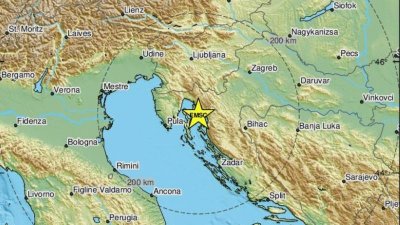 Европейският сеизмологичен център регистрира земетресение с магнитуд 5 3 по Рихтер в Хърватия Трусът
