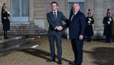 Държавният глава на Франция Еманюел Макрон и министър председателят на Унгария