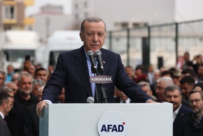 Турският президент Реджеп Тайип Ердоган и неговият съюзник Девлет Бахчели лидер на