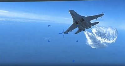 Появи се видео на катастрофата на руския самолет и американския дрон