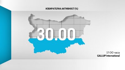 „Галъп”: 30% избирателна активност към 17 ч.