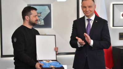 Украинският президент Володимир Зеленски беше награден днес с Орден на