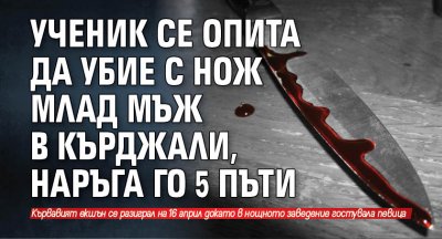 Ученик се опита да убие с нож млад мъж в Кърджали, наръга го 5 пъти
