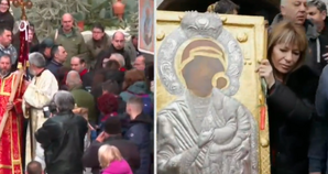 Чудотворната икона на Пресвета Света Богородица бе изнесена от миряни