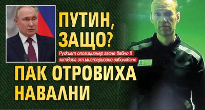 Путин, защо? Пак отровиха Навални