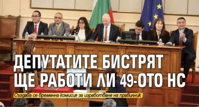 Депутатите бистрят ще работи ли 49-ото НС