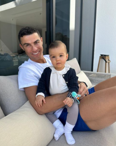 Кристиано Роналдо публикува снимка с дъщеря си Бела която днес