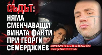 СЪДЪТ: Няма смекчаващи вината факти при Георги Семерджиев
