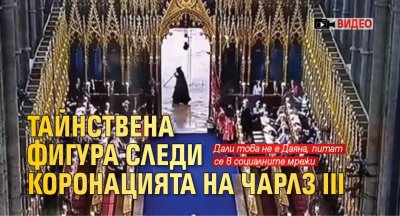 Тайнствена фигура следи коронацията на Чарлз III (ВИДЕО)