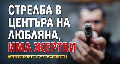 Стрелба в центъра на Любляна, има жертви