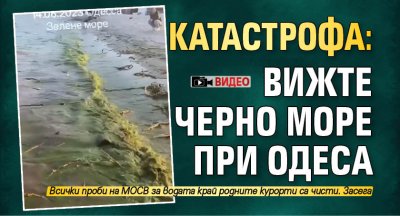 КАТАСТРОФА: Вижте Черно море при Одеса (ВИДЕО)