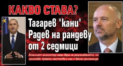 Новият отбранителен министър Тодор Тагарев разкри в интервю за Свободна