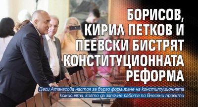 Борисов, Кирил Петков и Пеевски бистрят конституционната реформа