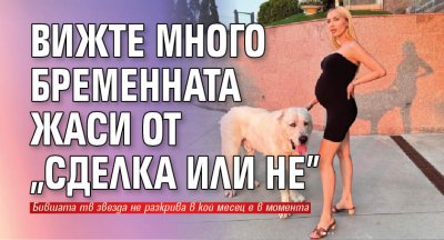 Вижте много бременната Жаси от "Сделка или не"