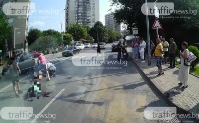 Автомобил блъсна две жени на пешеходна пътека в Пловдив Тежкият
