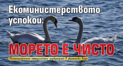 Няма данни за замърсяване от Украйна в българската акватория на