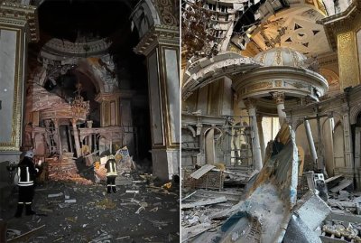 Безбожници: Русия съсипа с ракети 200-годишна катедрала в Одеса (СНИМКИ)