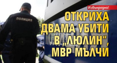 Извънредно! Откриха двама убити в „Люлин“, МВР мълчи