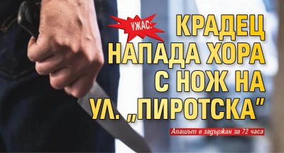 Ужас: Крадец напада хора с нож на ул. "Пиротска"