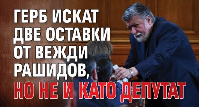 ГЕРБ искат две оставки от Вежди Рашидов, но не и като депутат
