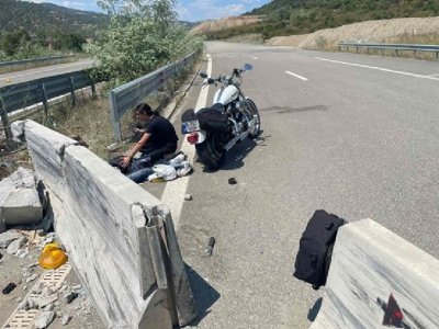 Румънски моторист катастрофира на главен път Е 79 в района