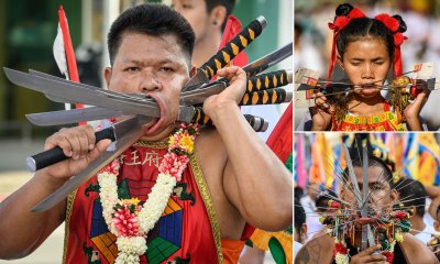 Даоисти се осакатяват брутално на фестивал в Тайланд (СНИМКИ)