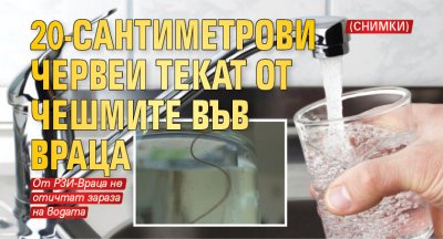 20-сантиметрови червеи текат от чешмите във Враца (СНИМКИ)