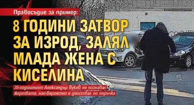 Правосъдие за пример: 8 години затвор за изрод, залял млада жена с киселина
