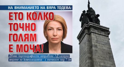 НА ВНИМАНИЕТО НА ВЯРА ТОДЕВА: Ето колко точно голям е МОЧА!