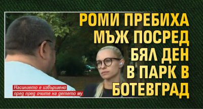 Роми пребиха мъж посред бял ден в парк в Ботевград