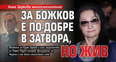 Анна Заркова многозначително: За Божков е по-добре в затвора, но жив