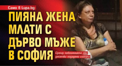 Само в Lupa.bg: Пияна жена млати с дърво мъже в София